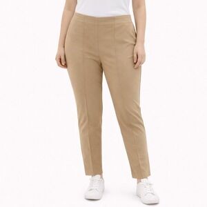 Rachel Zoe Slim Ankle Pants Size 14 Stretch Tan Career Workwear